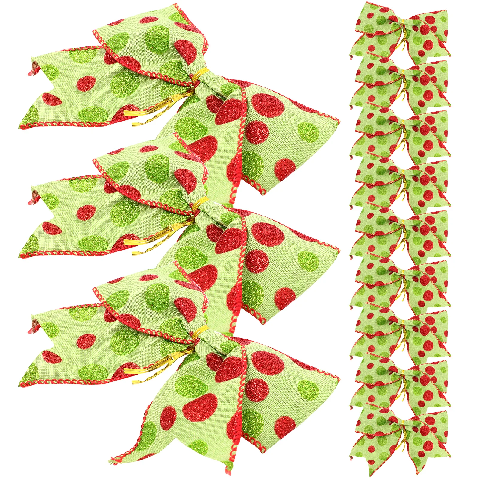 

12 Pcs Christmas Bow Decorations Bows for Wreath Ornament Decorate Small Craft Artificial Holiday Party Wreaths Home