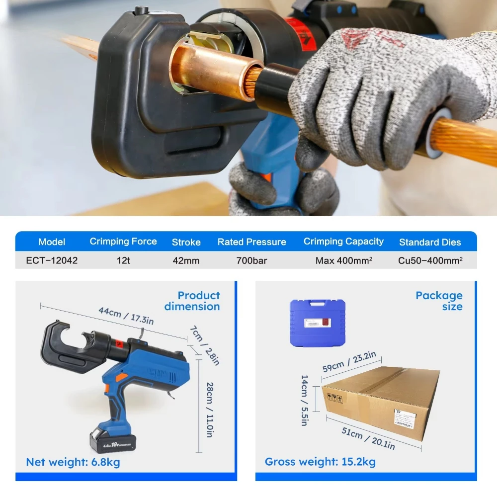 Herramienta de crimpado eléctr - Hydraulic Crimping Tool 400Mm2 reseña y precio