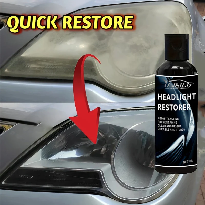 معجون تلميع احترافي لترميم المصابيح الأمامية للسيارة، يزيل ضباب الأكسدة ويعزز السطوع