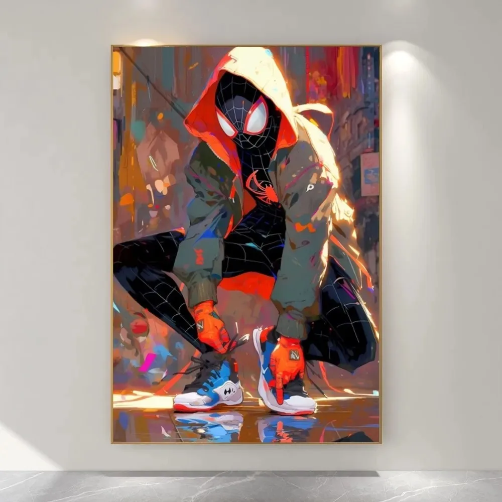 The Avengers Miles Morales Spiderman Movie Canvas Painting Print Home Bedroom Entrance Bar Restaurant Cafe Art Painting Decor