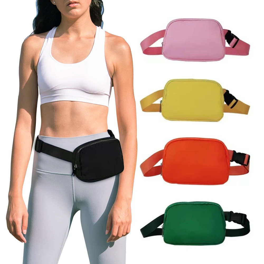 New Women Waist Bag Fanny Pack Zipper Chest Bag Outdoor Sports Crossbody Bag Casual Travel Multifunctional Pocket Money Bag