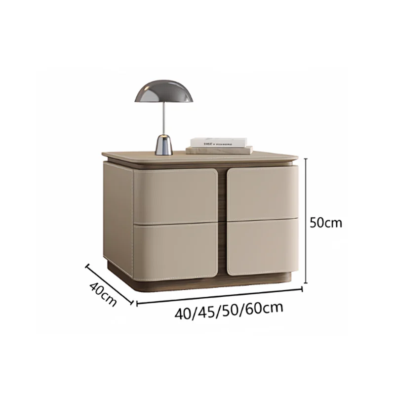 Aesthetic Premium Nightstand Delicacy Style Luxury Trendy Bedside Tables With Drawers Storage Table De Chevet Bedroom Furniture