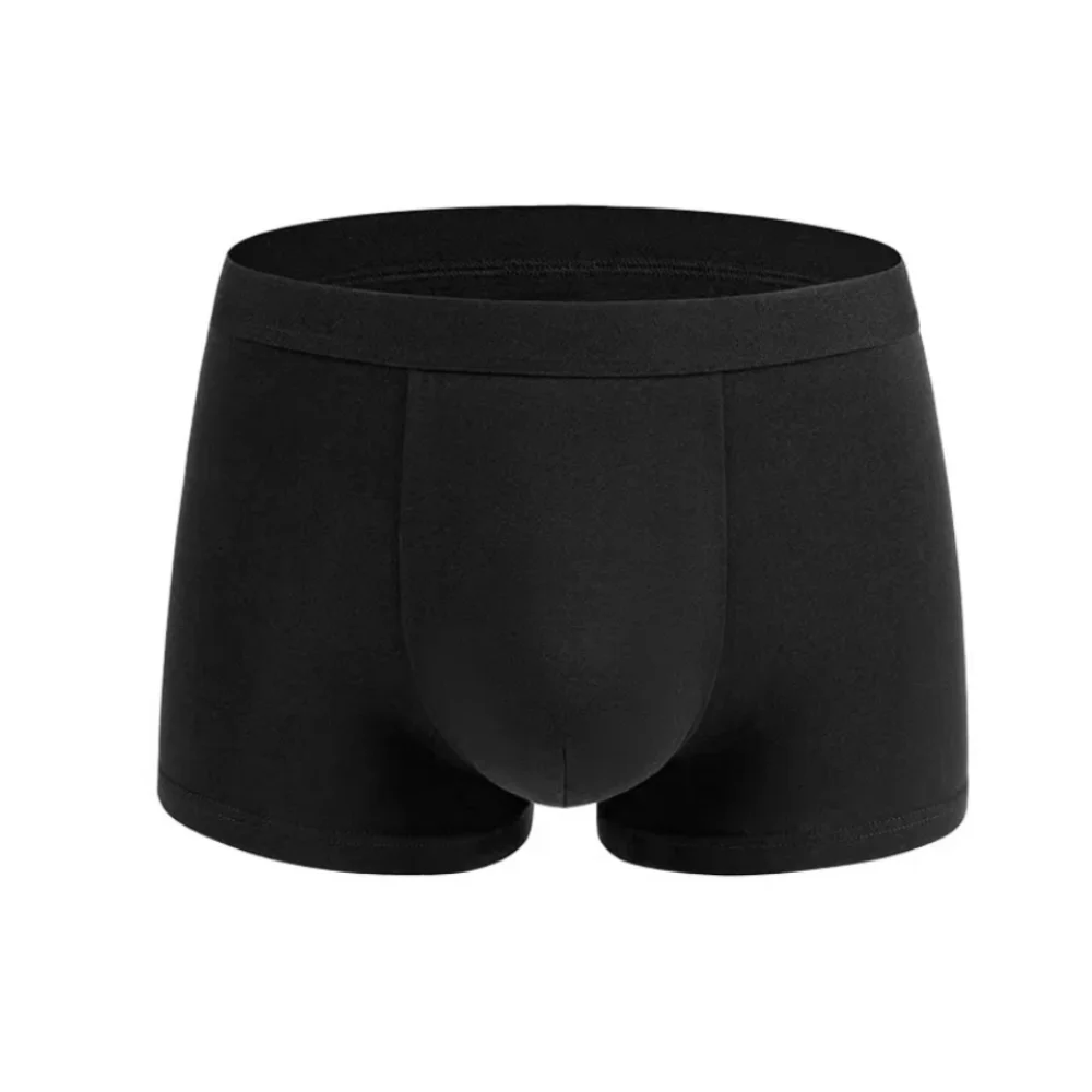 4Pcs Comfortable Solid Color Men's Boxer Briefs Plus Size Seamless Underwear for Man 4PCS XL-4XL Men Panties Boys