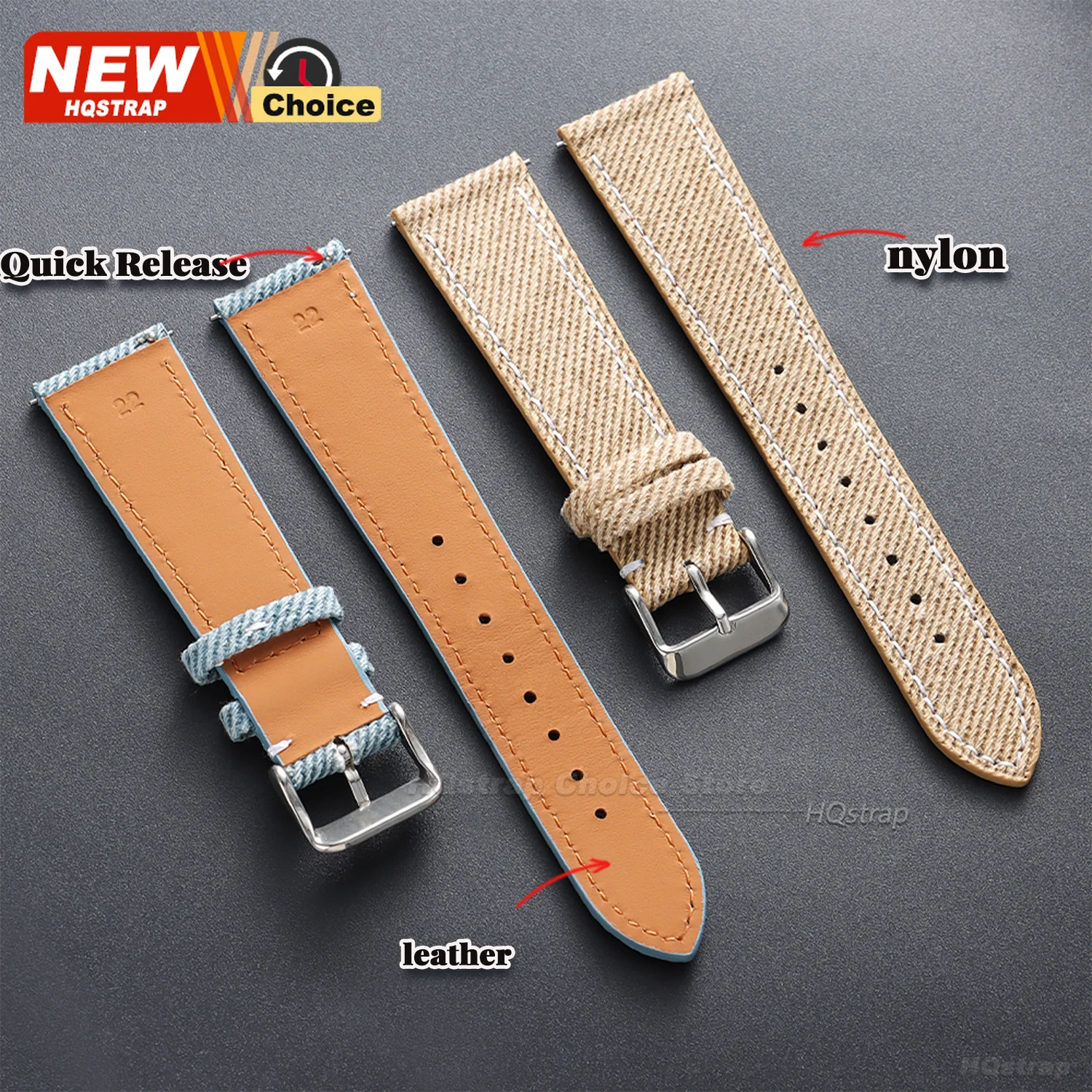 나일론 데님 패브릭 시계 스트랩 18mm 20mm 22 - Smartwatch Samsung Watches For Women 리뷰 및 가격