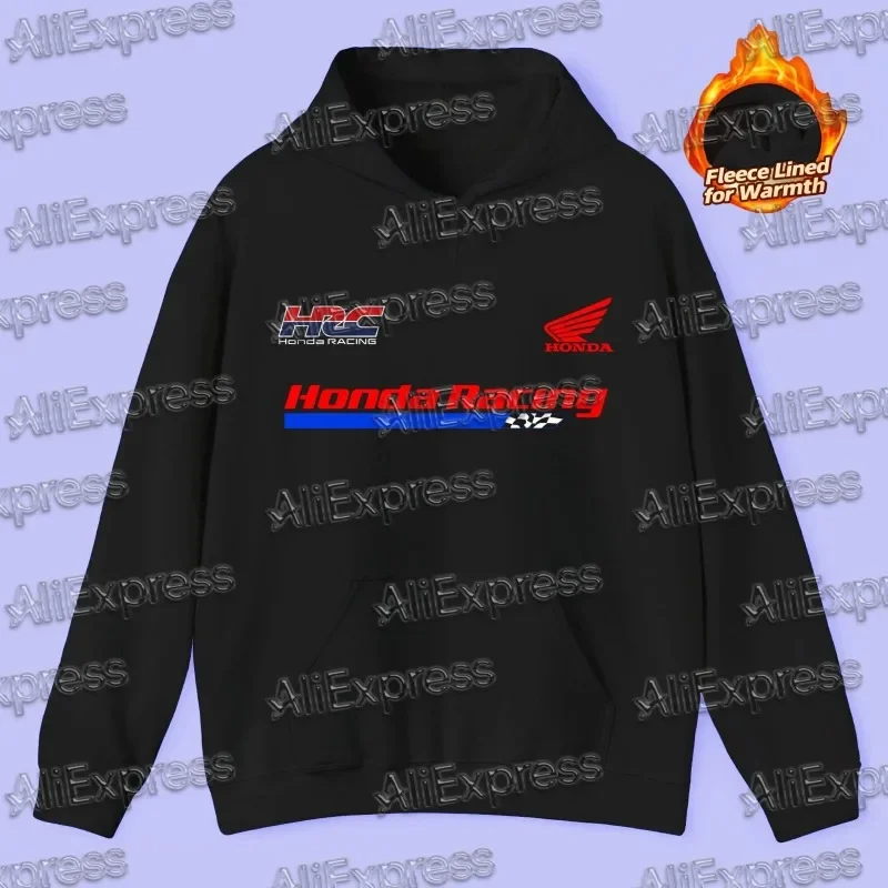 

Толстовка Honda из 100% хлопка, бархатный свитер, гоночные элементы, мотоциклетная осенне-зимняя повседневная толстовка с капюшоном, тренд для мужчин и женщин