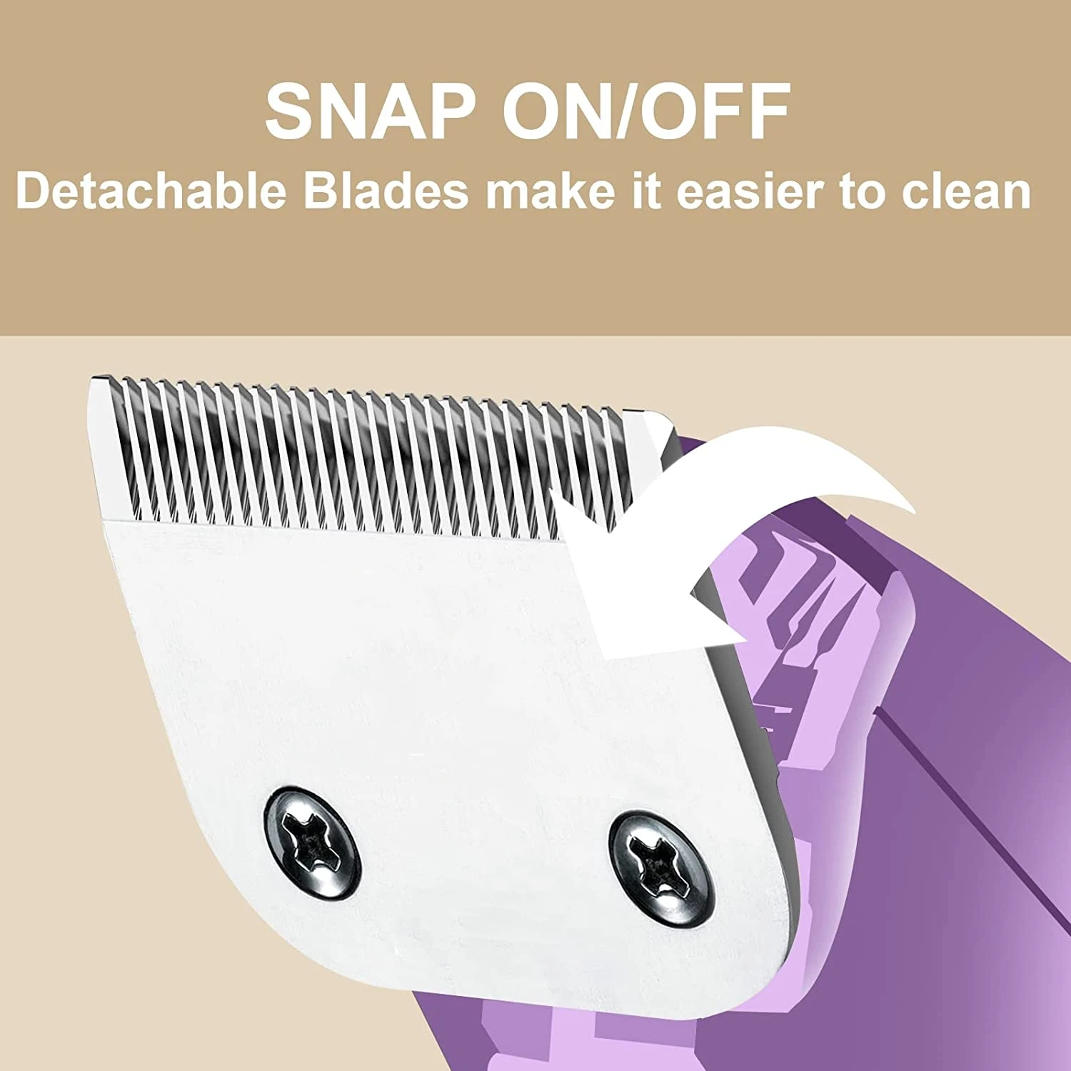 Dog Grooming Clipper Replacement Blades Compatible with Andis/Wahl / Oster Dog Clippers,Detachable Stainless Steel Blade