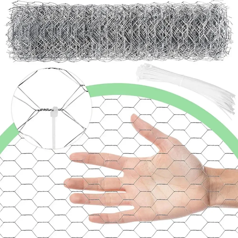 

Galvanized Hexagonal Wire Mesh Garden Fence For Poultry, Pets & DIY Projects Hot-dip Galvanized Wire Chicken Wire Mesh Roll