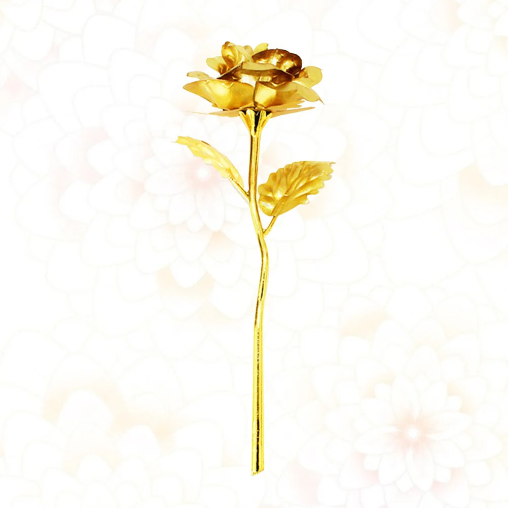 

Gold Foil Rose 24K Long Lasting Artificial Rose Wedding Decoration Valentine's Day Gift Lover's Romantic Flower