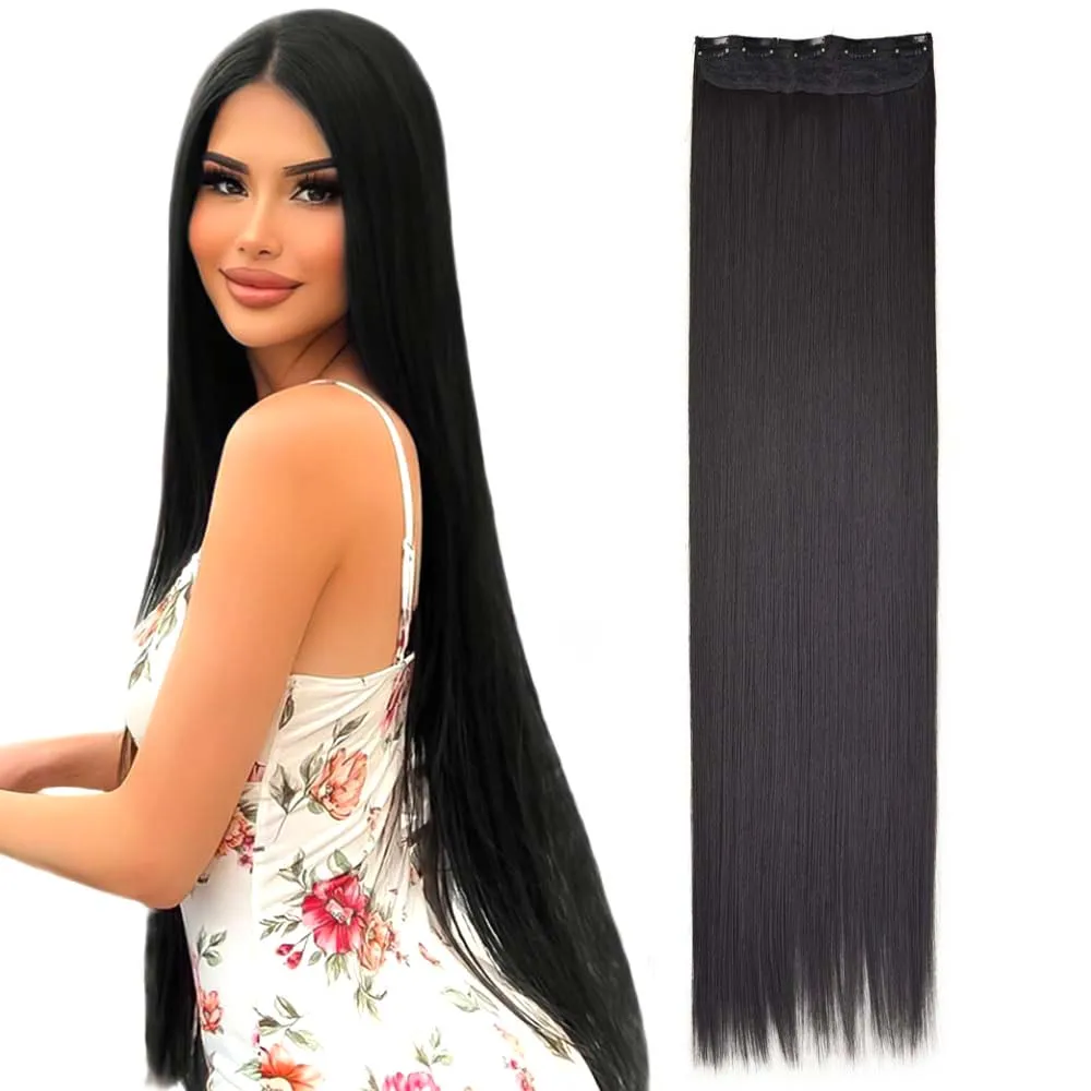 

Jeedou Synthetic Hair Super Long 80cm 32inch One Piece Clip In Hair Extension Lengthen Invisible Hairpiece Cosplay Props