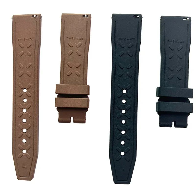 

Ремешок для часов iwcМягкий водонепроницаемый ремешок из натурального фтористого резины FKM для ремешка EUR Big Pilot's top gun 20 мм 21 мм 22 мм