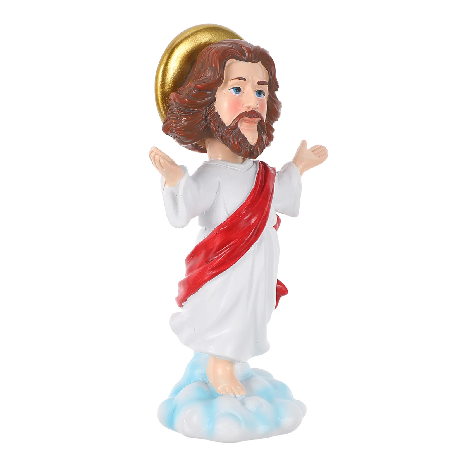 

Christmas Jesus Miniature Resin Shaking Head Car Dashboard Ornament Religious Desktop Statue Bobblehead Jesus Sculpture Home