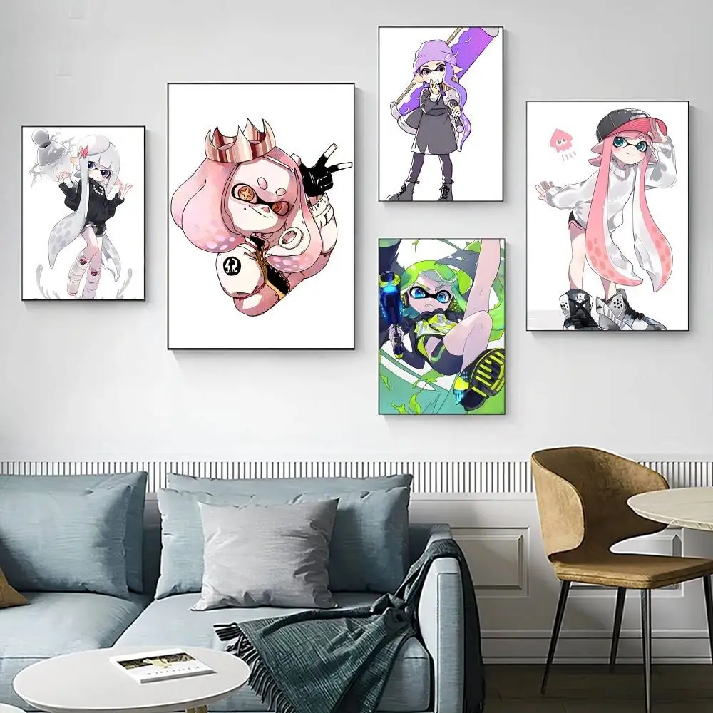 

Splatoon Agent Pearl Inkling Poster HD Art Sticky Wall Waterproof Home Living Room Bar Decoration
