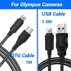 For Olympus Camera USB Data Cord CB-USB6 12Pin Cable E-PL3 E450 E400  SZ-14 U1070 SZ-31MR OM-D E-M5 TG-1 Tough3000 Camera Cable