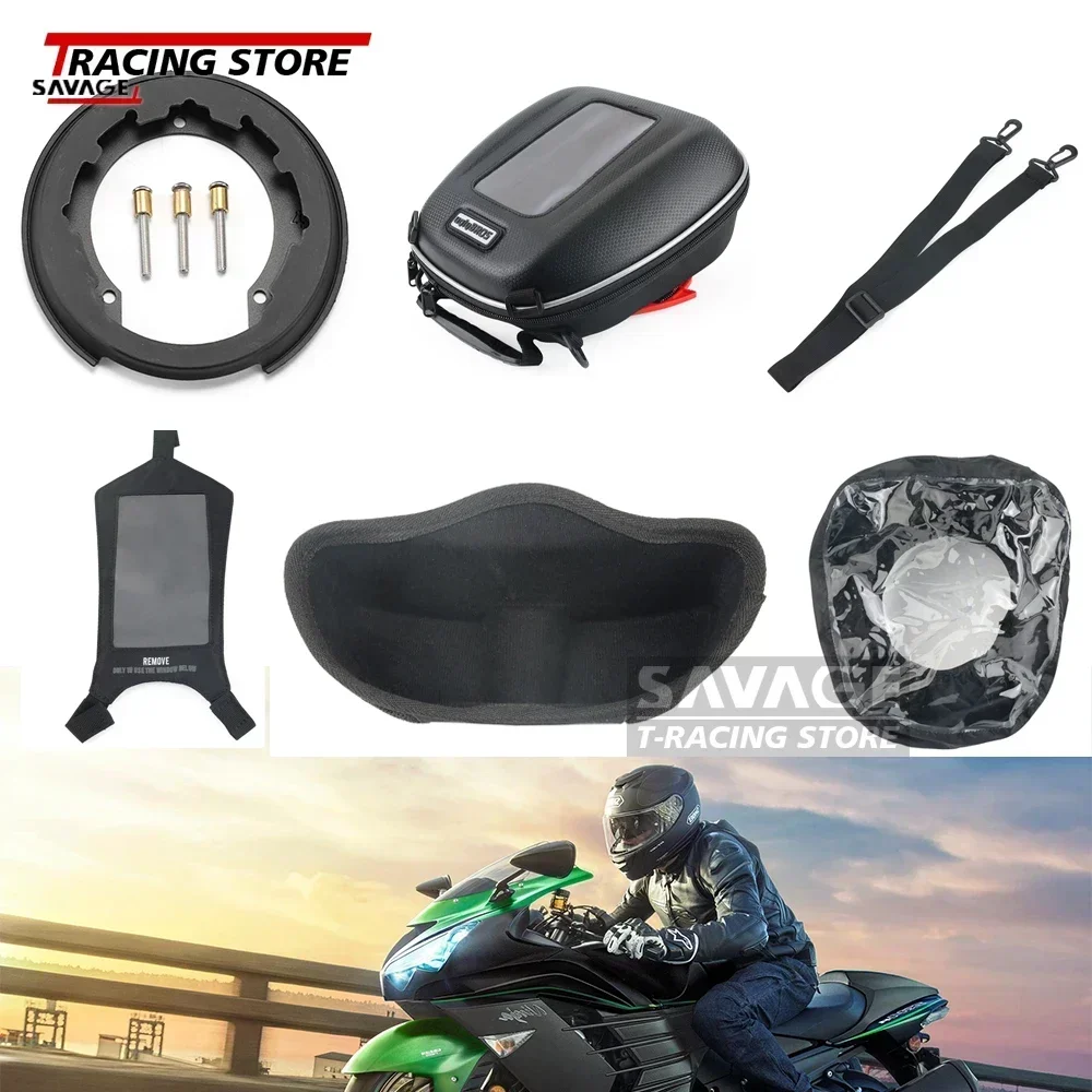 

Tank Bag Luggage For KAWASAKI NINJA 650R 1000 Versys ZX6R ZX10R ZX14R ZZR1400 Motorcycle KLE650 KLZ1000 Tanklock Waterproof 1000