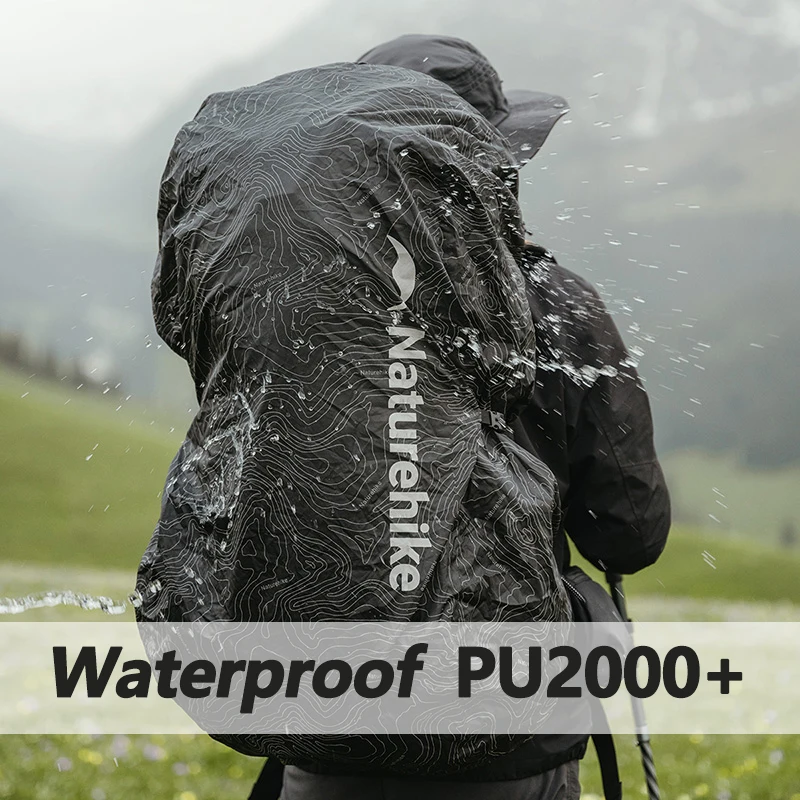 Naturehike 30-60L Waterproof Bag Cover Outdoor Hiking Cycling Rain Cover Ultralight Refletive Climbing Luggage Bags Dust Covers