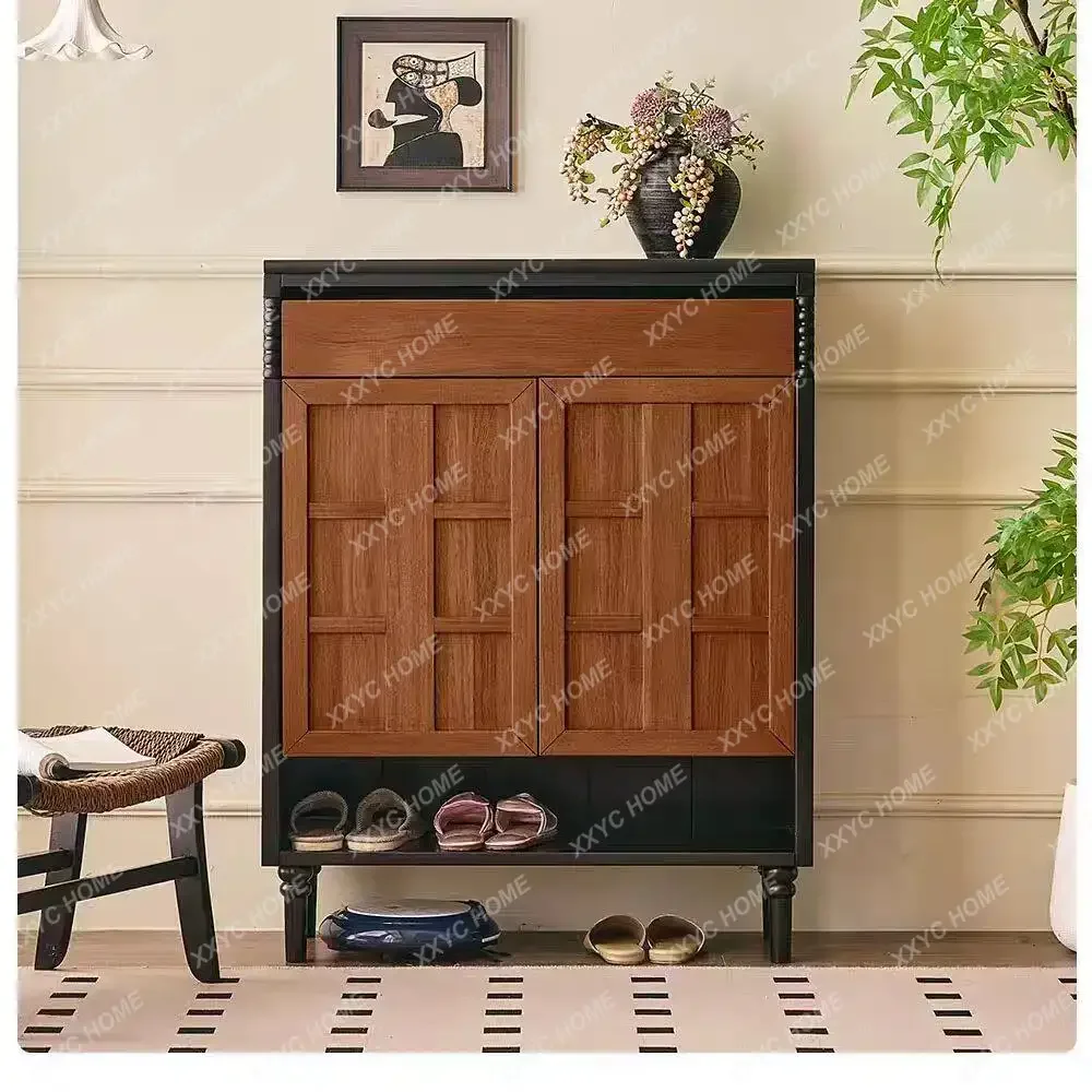 

vintage solid wood shoe cabinet entrance entrance cabinet vintage style storage cabinetTJ