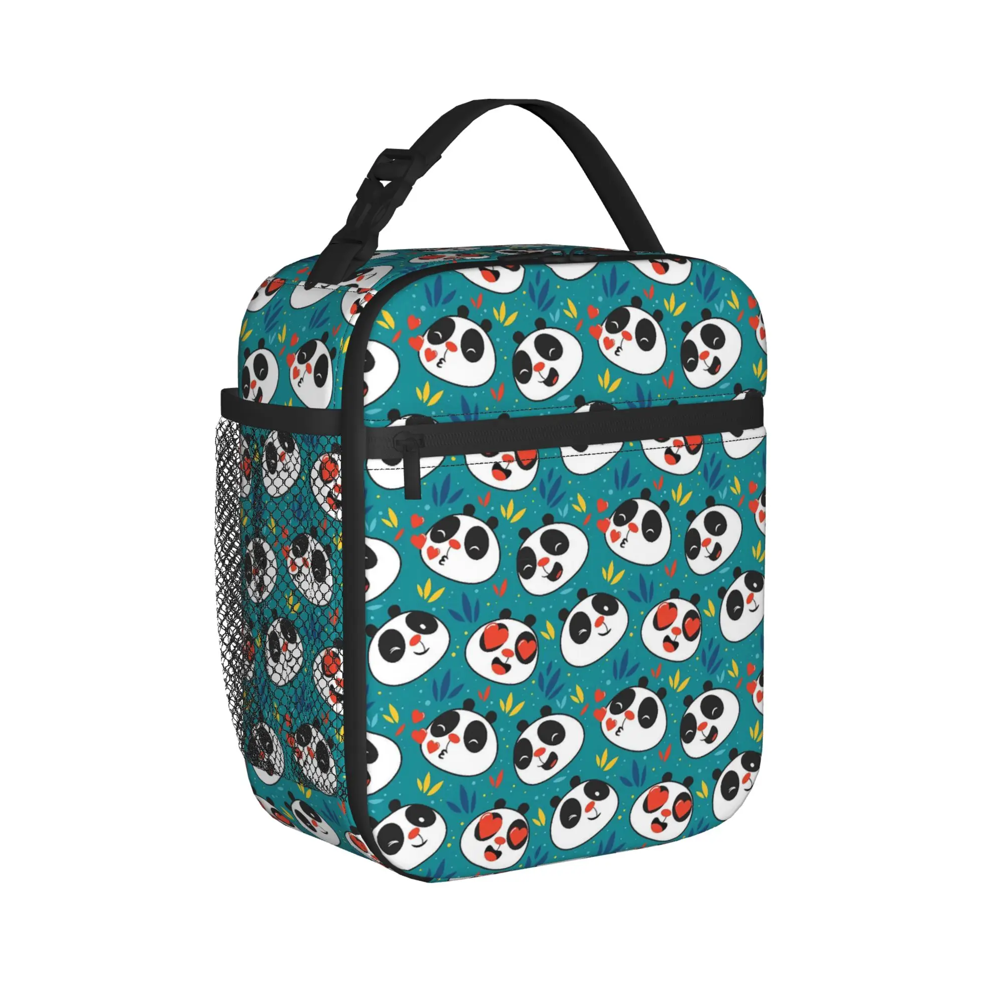 Panda And Bamboo Lunch Bag  Portable Insulated Lunch Box Adult Picnic Print Cooler Bag Kawaii Waterproof Thermal Tote Handbags
