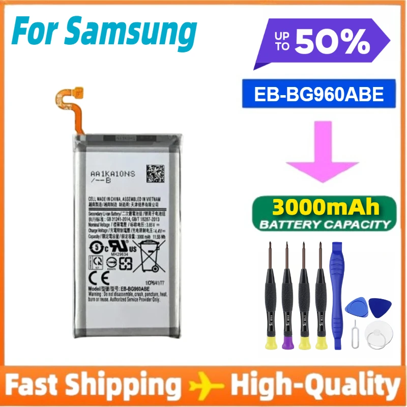 

EB-BG960ABE 3000mAh Battery for Samsung Galaxy S9 G9600 SM-G960F SM-G960 G960F G960 G960U G960W