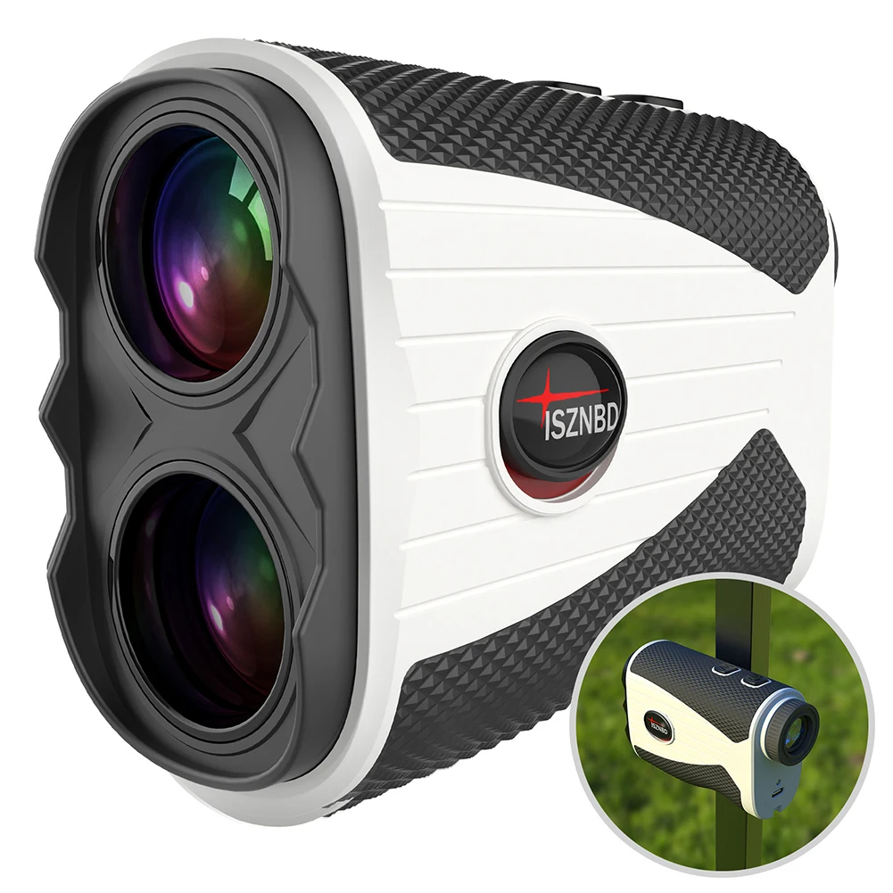 Golf Rangefinder with Slope Range Finder Golfing with Flag Pole Locking 1000M Rechargeable 7 X Magnification for Golfing/Hunting