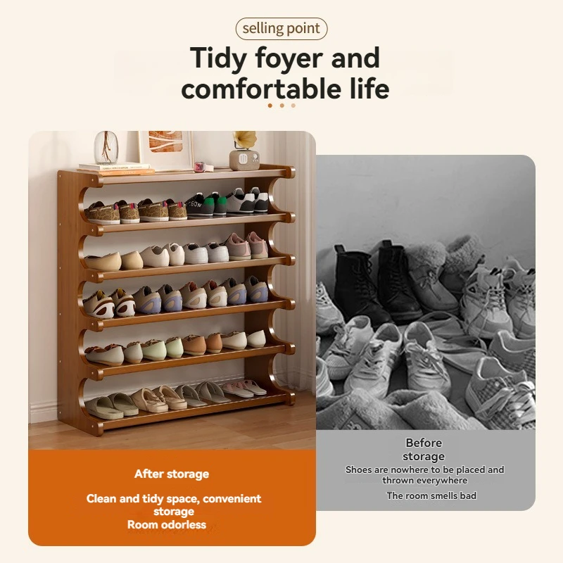 Shoe rack Dormitory Home Multi story Small Narrow Rental Room Dustproof Simple Rack Storage Dormitory Storage Rack Space Shoe Ca image 4