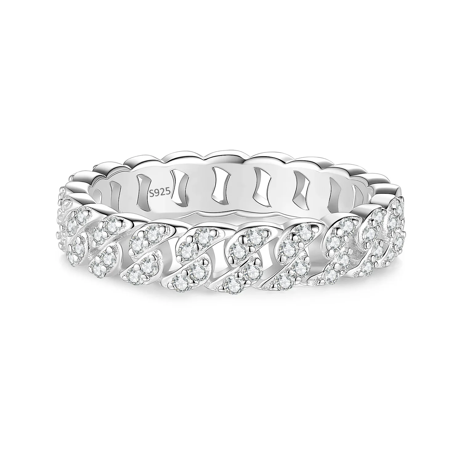 

All Moissanite Wedding Bands Luxury 925 Sterling Silver Ring Fof Women Anniversary Gift
