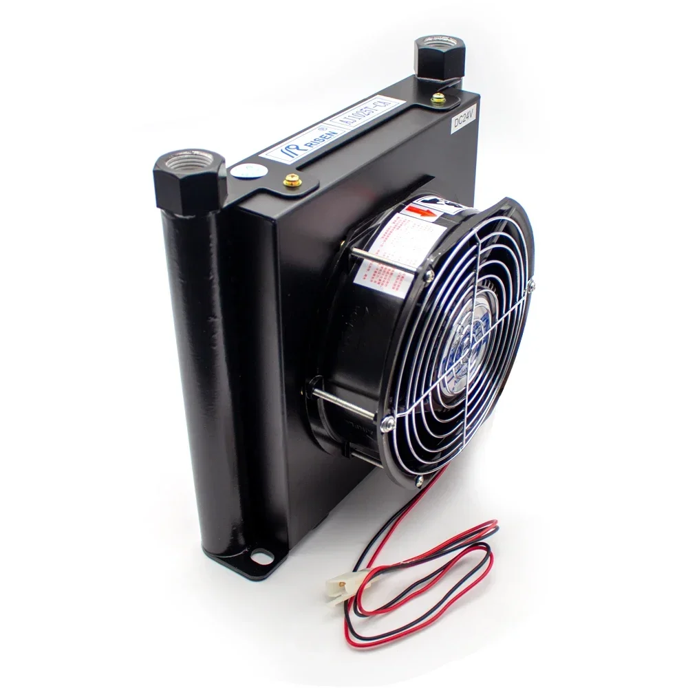 AJ1025T-CA 25L/MIN Flow Small Radiator Oil Cooling Heat Exchanger Radiator Oil Cooler Hydraulic Aluminum Alloy Air Cooler 3Mpa