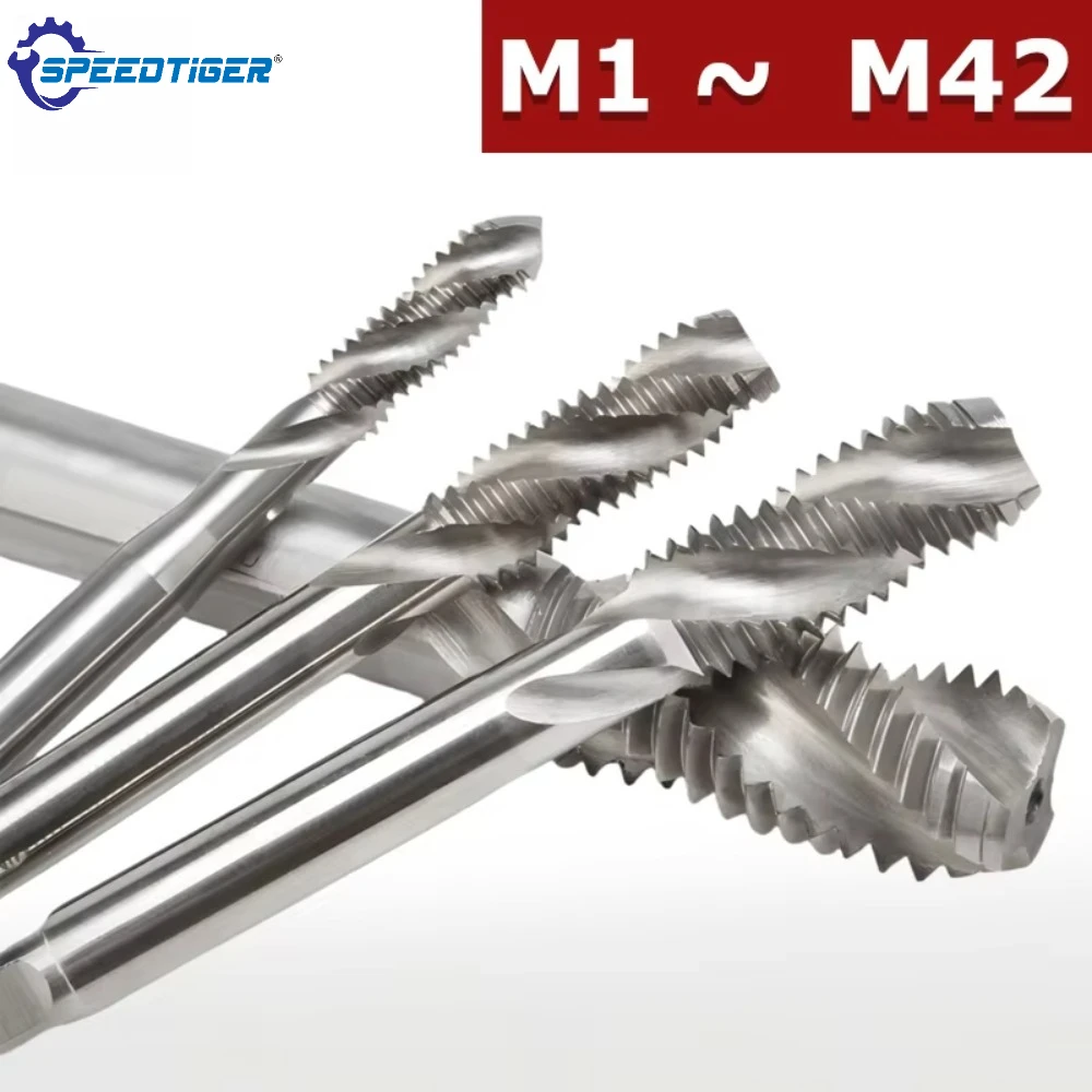Metric HSS Spiral Flute Tap Machine Thread For Metal Blind Hole M2 M3 M4 M5 M6 M8 M10 M12 M14 M16 M18 M20 M22 M24 M27 M30