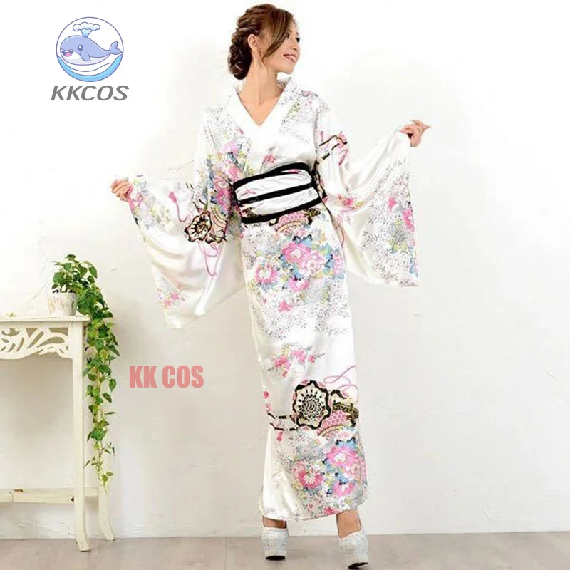 10 ألوان اليابانية التقليدية برنس حمام نسائي أنيمي تأثيري كيمونو لطيف الفتيات النساء مرحلة الأداء زي حجم كبير