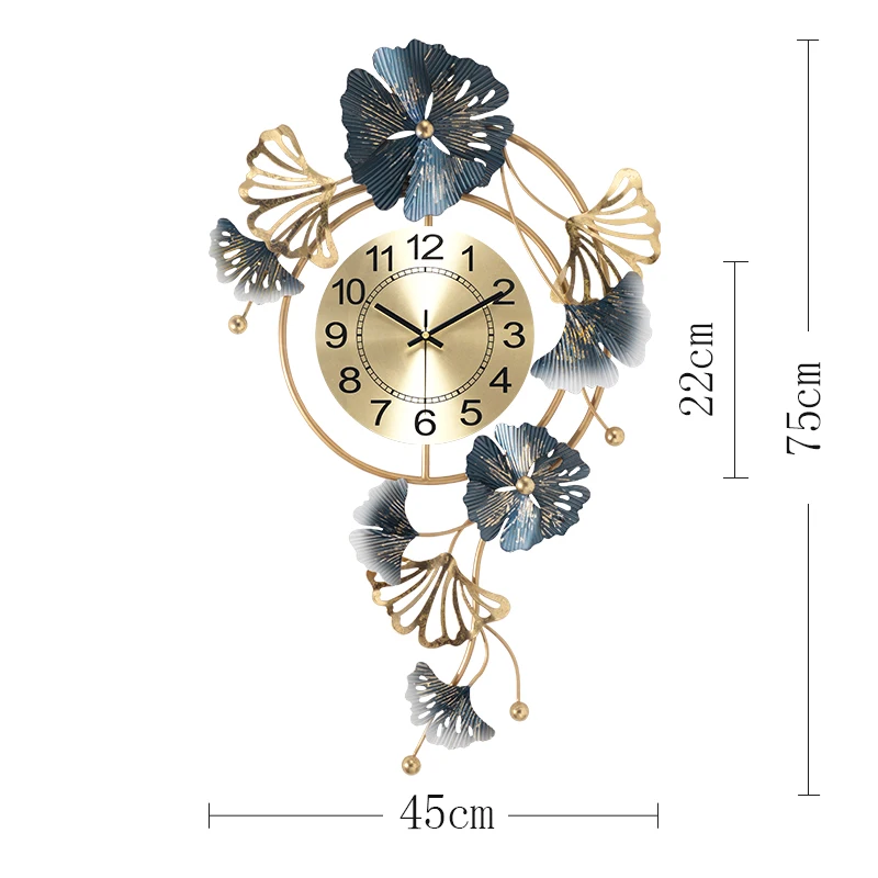 Imagem -05 - Moda Criatividade Relógio de Parede Sala Estar Decoração da Sua Casa Moderna Simples Relógio de Parede Metal Decoração da Parede Luz Relógios de Arte Luxo