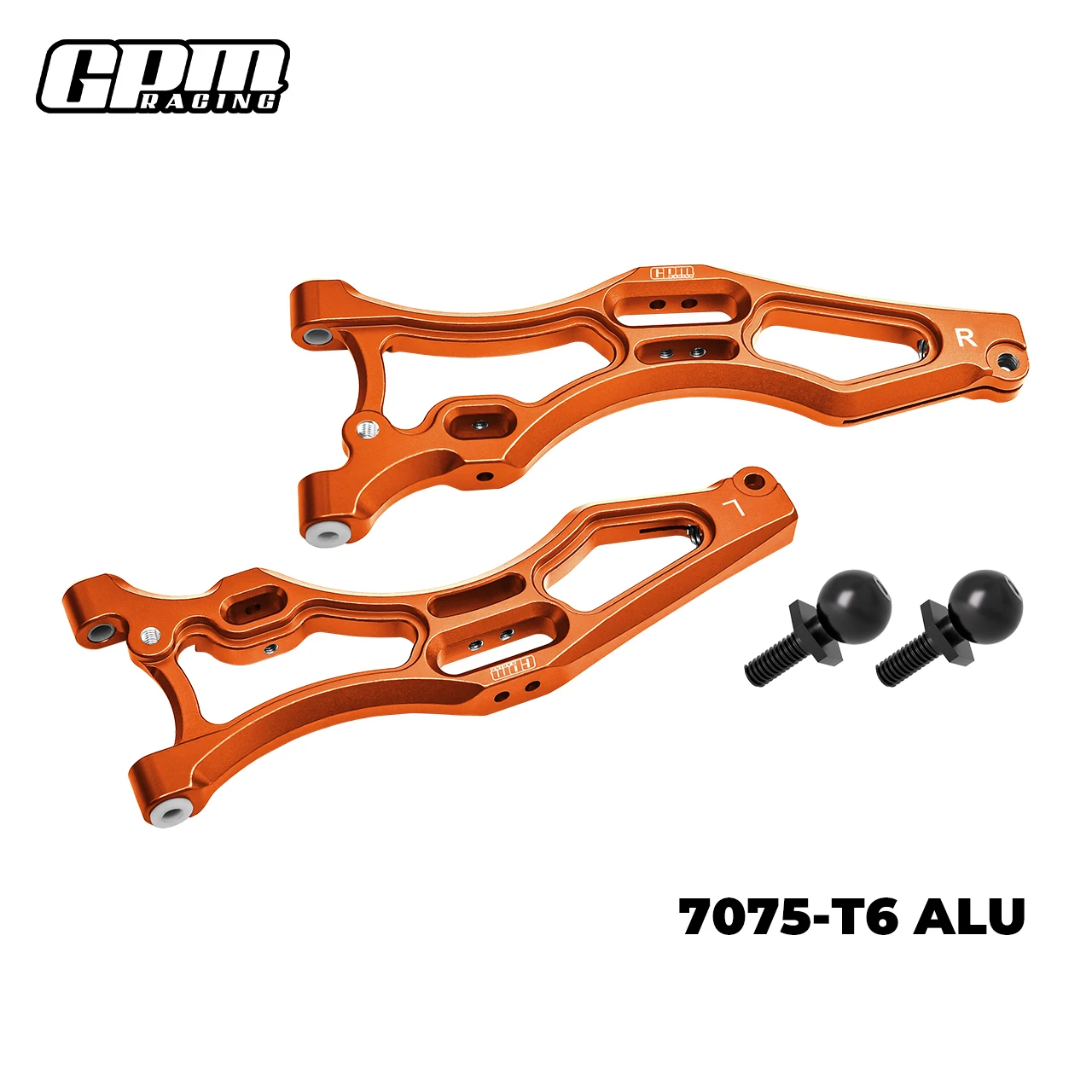 Brazos inferiores delanteros de aluminio GPM para ARRMA 1/8 Kraton 6S Notorious Outcast Big Rock