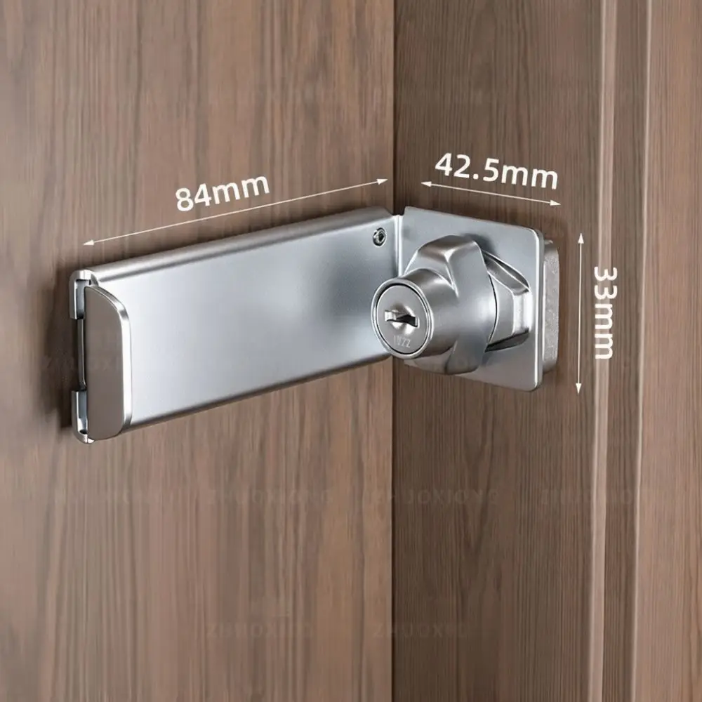 Right Angle Sliding Gate Latch Lock Punch Free Privacy Protection For Home Office Interior Sliding Doors Black