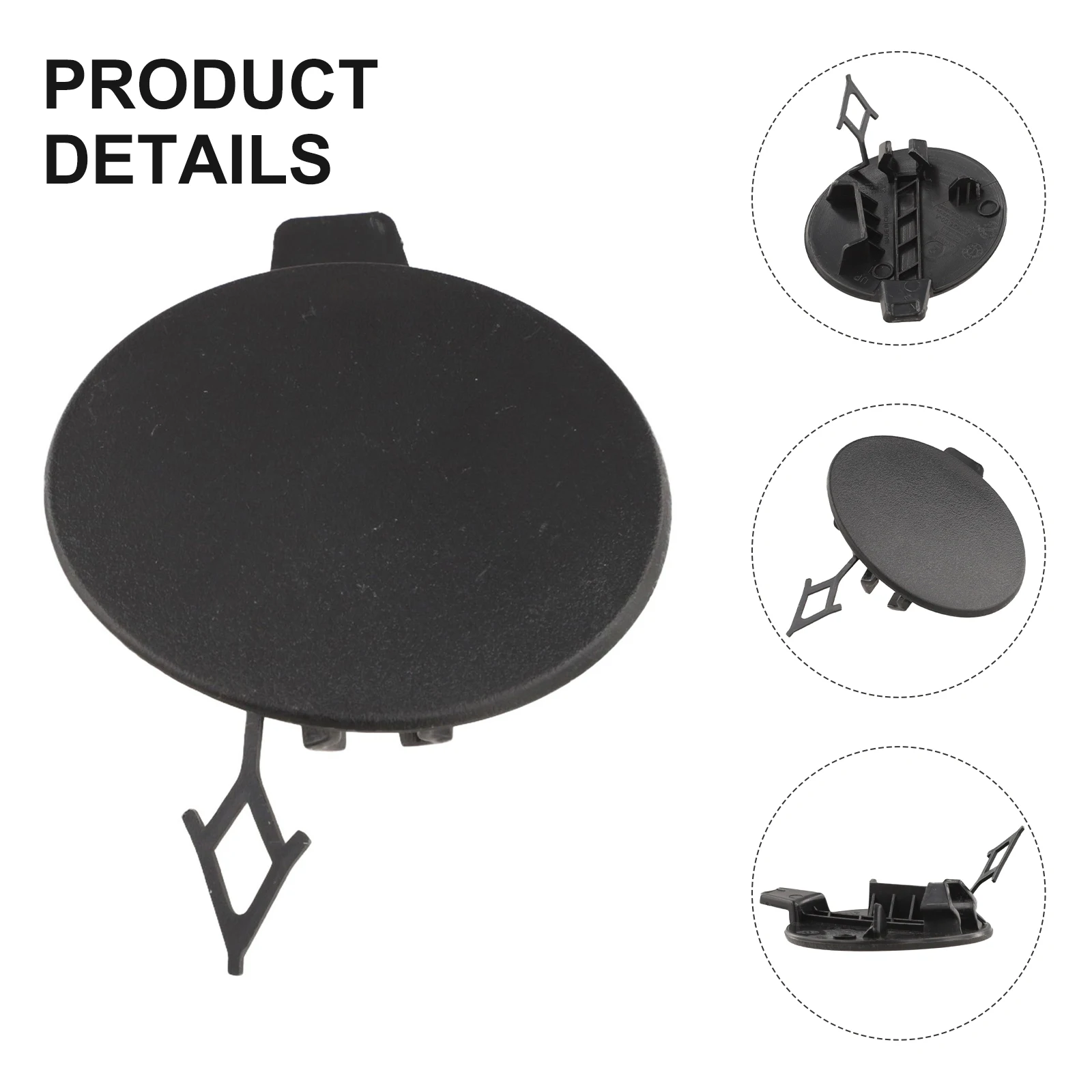 Covers Tow Hook Cover For Tesla Model Y 2020-22 Inserts 1 Pc 1494426-00-A Accessories Car Exterior Plastic Rear