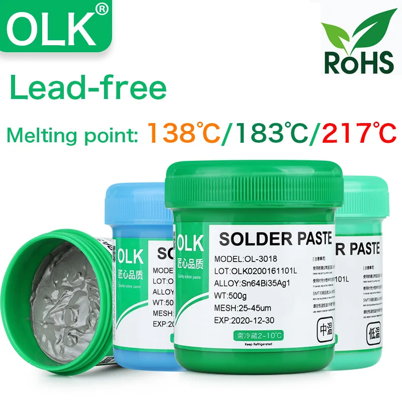 

500g Lead-free Silver Solder Paste Low Medium and High Temperature Solder Paste SMT Chip LED Welding Flux for Soldering