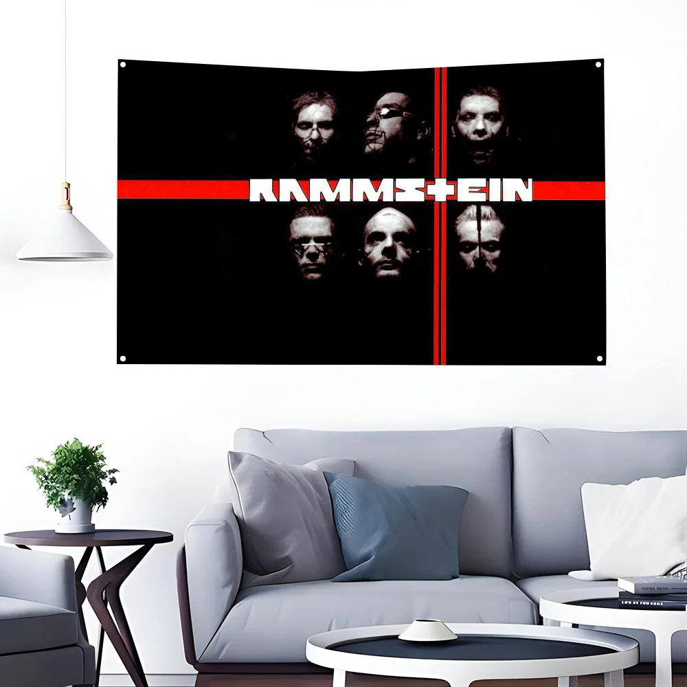 1PC Till Lindemann Flag Workshop Flags Room Decor Flag Outdoor Decorations Flags For Rooms Four Hole Flag