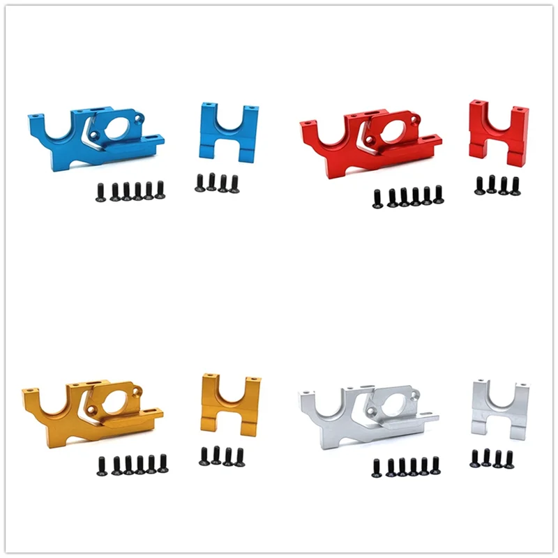 Wltoys 104072 104001 104002 1/10 RC 자동차 업그레이드 부품 용 금속 조정 가능한 모터 마운트 및 센터 기어 마운트 세트