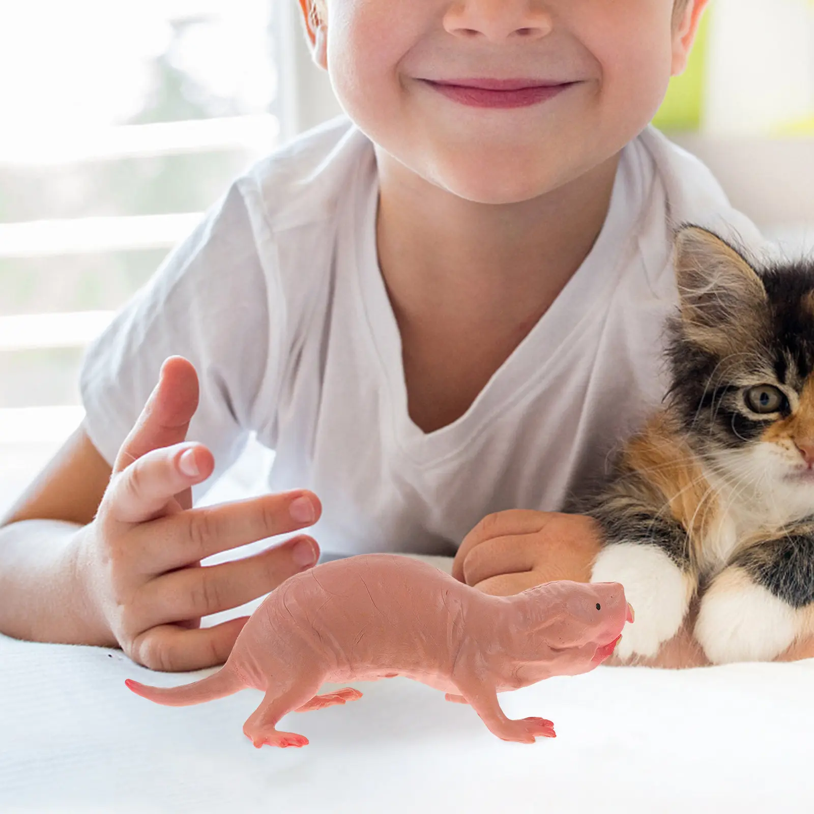 

Simulated Mole Small Plastic Animal Ornament Decorative Craft for Bookcase Desk Table Garden Lovely Cartoon Mole Sculpture