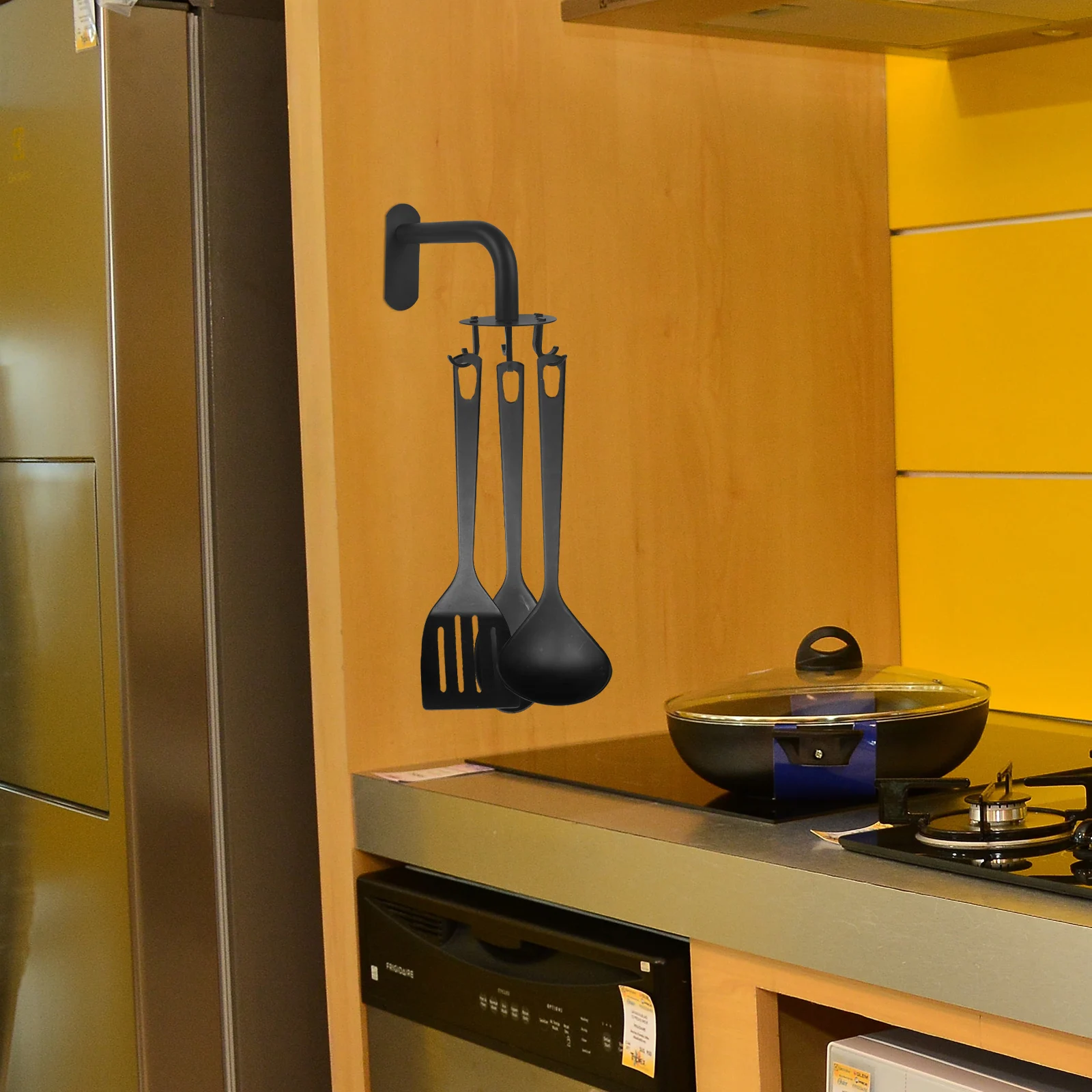 

1 комплект, вращающийся крючок из нержавеющей стали без перфорации, антикоррозийный, несколько способов установки, креативный дизайн, вешалка для кухонных полотенец