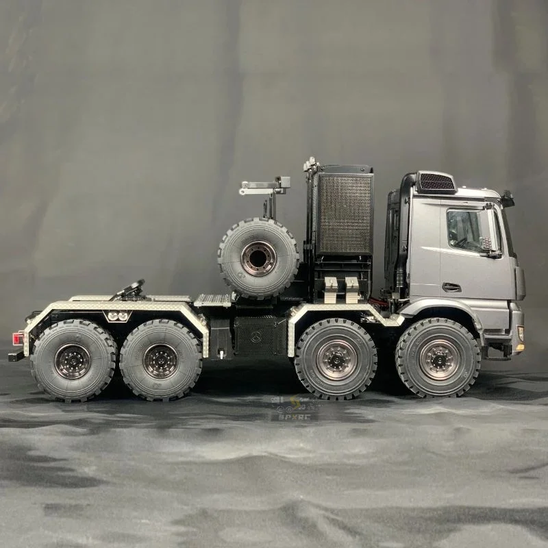 1/14 RC Metal Heavy Duty Trailer RTR 8X8 Full Drive With Lock Differential Rescue Truck Model For Tamiya Scania Parts