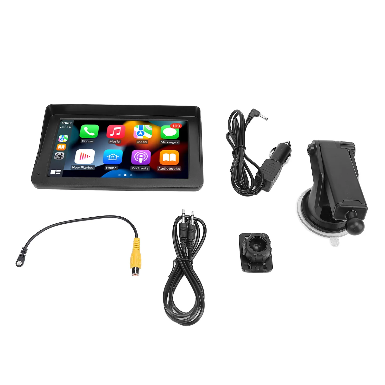 Reproductor MP5 Multimedia para coche de 7 pulgadas, pantalla táctil, imagen inversa DC12 a 36V, Radio FM, conexión WiFi, coche portátil para Carplay