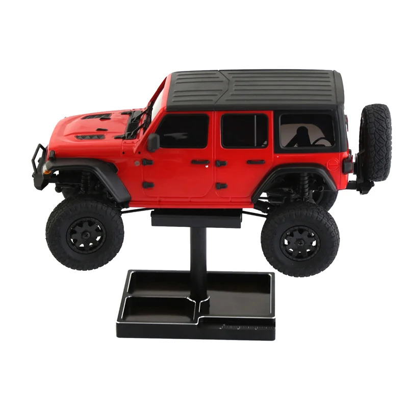 Цельная рабочая подставка, ремонтная станция, дисплей, платформа, черный металл для 1/18 1/24 радиоуправляемого автомобиля TRX4M SCX24 AX24 FCX24