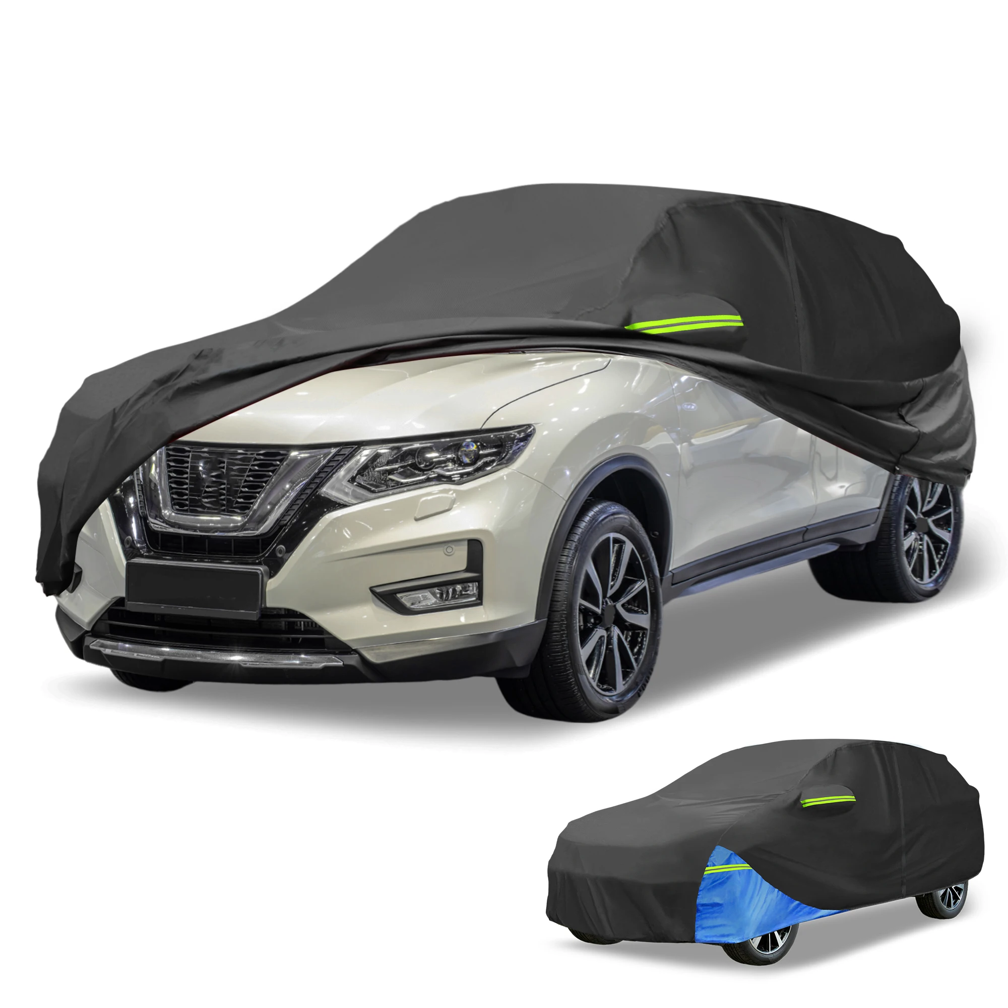 

UXCELL Waterproof Car Cover Car Outdoor Full Car Cover for Nissan X-TRAIL 210D Oxford Cloth with Door Zipper Weather Protection