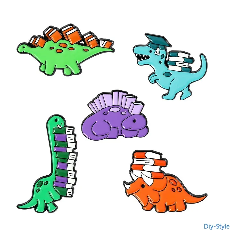 

Dinosaur Clothing Accessories Backpack Alloy Brooch Badge Enamel Lapel Pins Wholesale