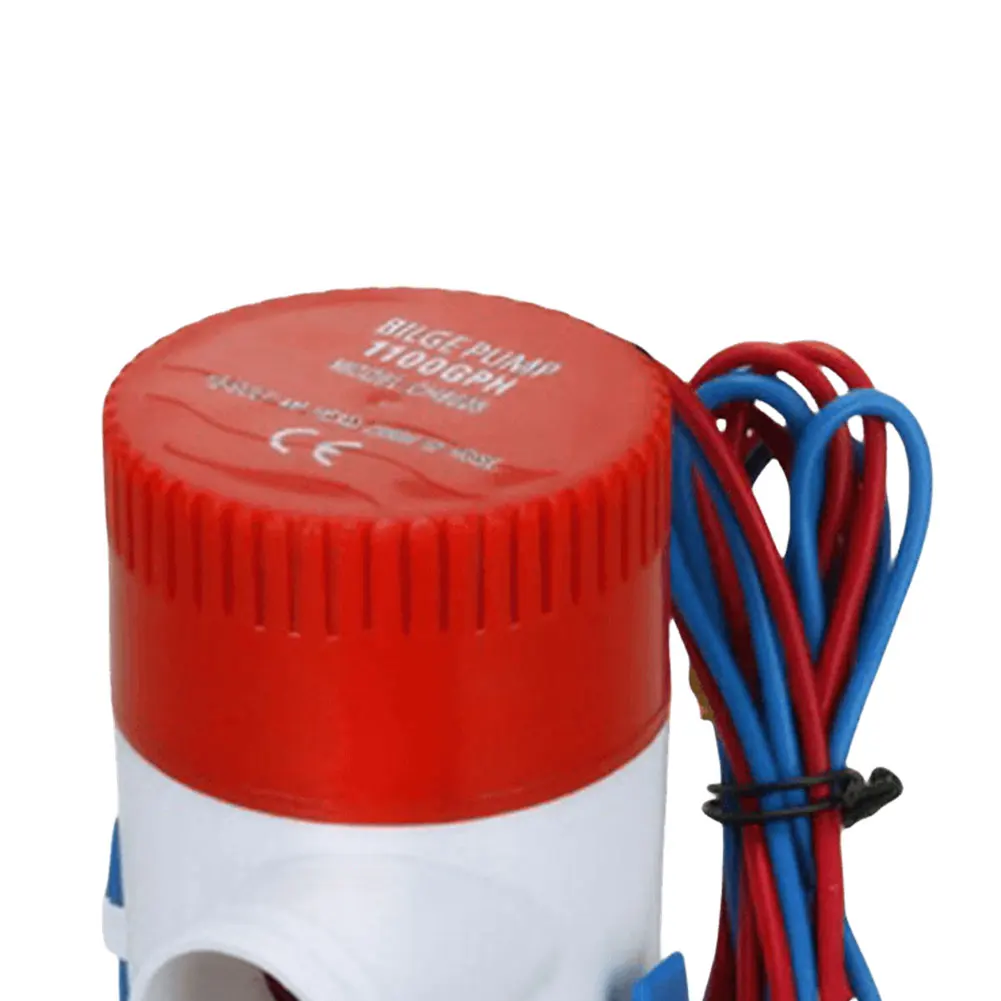 Bomba de esgoto submersível para barco marinho, bomba de esgoto elétrica de baixo ruído, 12v, 1100gph, para barcos de pesca marinhos
