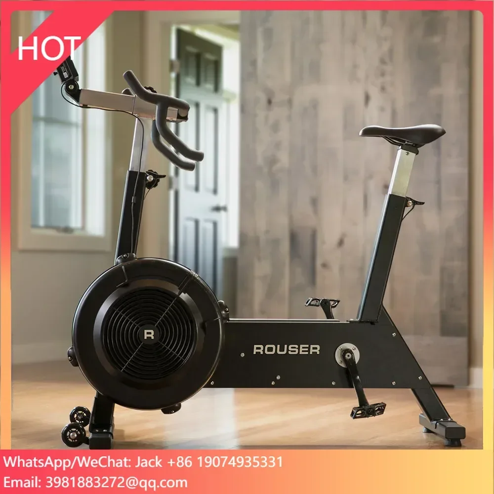 Rouser Fitness Air Exercise Fan Bike Cardio Training Aerobic Cycling Commercial Gym Equipment Wind Resistance Bicycle