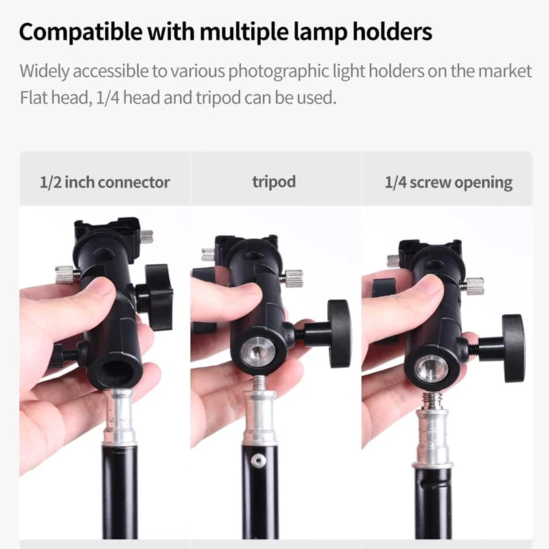 Lampa błyskowa Speedlite uchwyt obrotowy stojak na lampę z uchwytem na parasol do Canon Nikon Yongnuo Godox — zdjęcie produktu 4