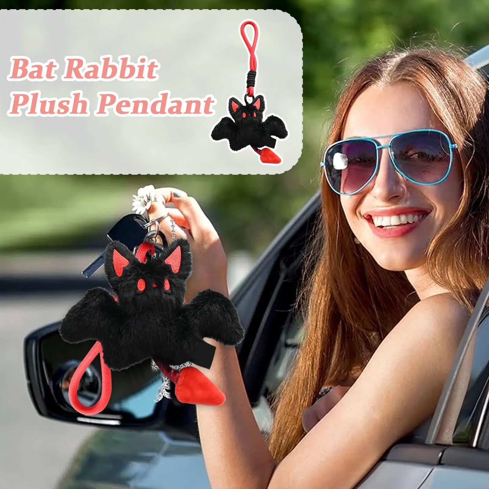 Stuffed Animal Bat Bunny Plush Bat Stuffed Animal Plush Decor Adorable Soft Doll Backpack Decoration Charm For Children Girls