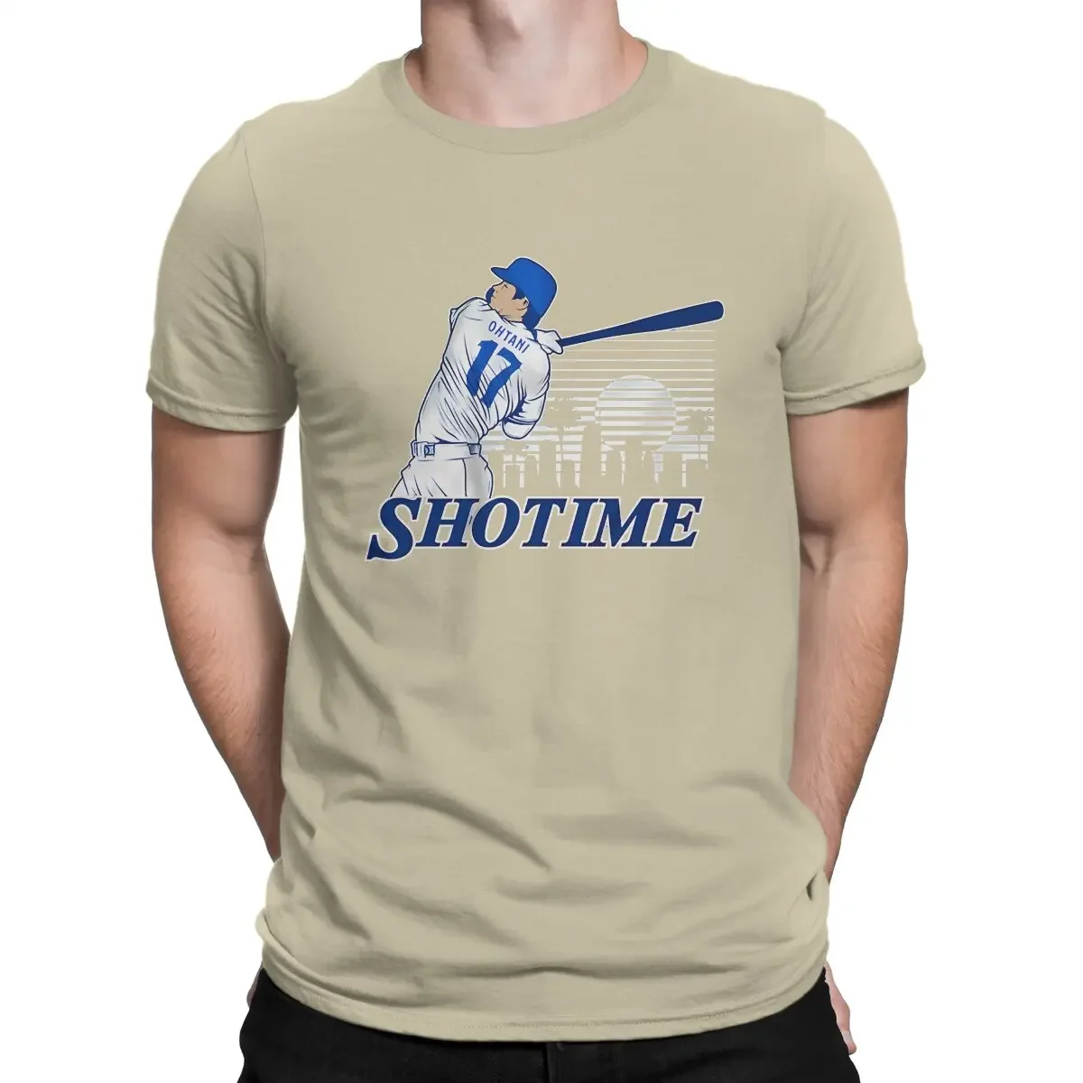 Shohei Ohtani Casual Tee Shirt Short Sleeve Crewneck T-Shirt Cotton Unique Shohei Ohtani Los Angels Shotime Men's T Shirts