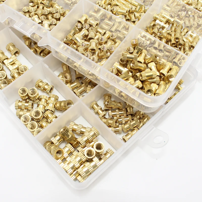 Brass Heat Set Insert Nut Iron Tip Hot Melt Nuts Insert Thread Knurled Embedment Copper Nut of Plastic 3D Printer Soldering Iron