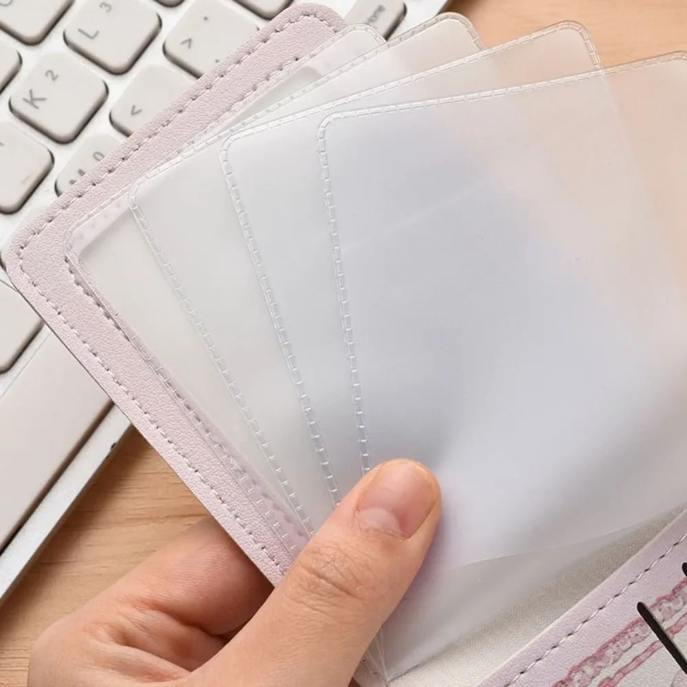 Small Cute Rabbit Bear Print Card Holder Kitten Mini Wallet Multi-Card Holder Card Case Campus Card Work ID Storage Bag