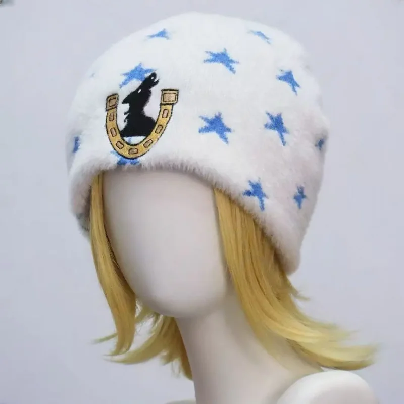 

Anime JoJo Bizarre Adventure Plush Hat Cute Cartoon Y2K Cosplay The Spice Girls Headwear Accessories Couple Caps Festival Gifts